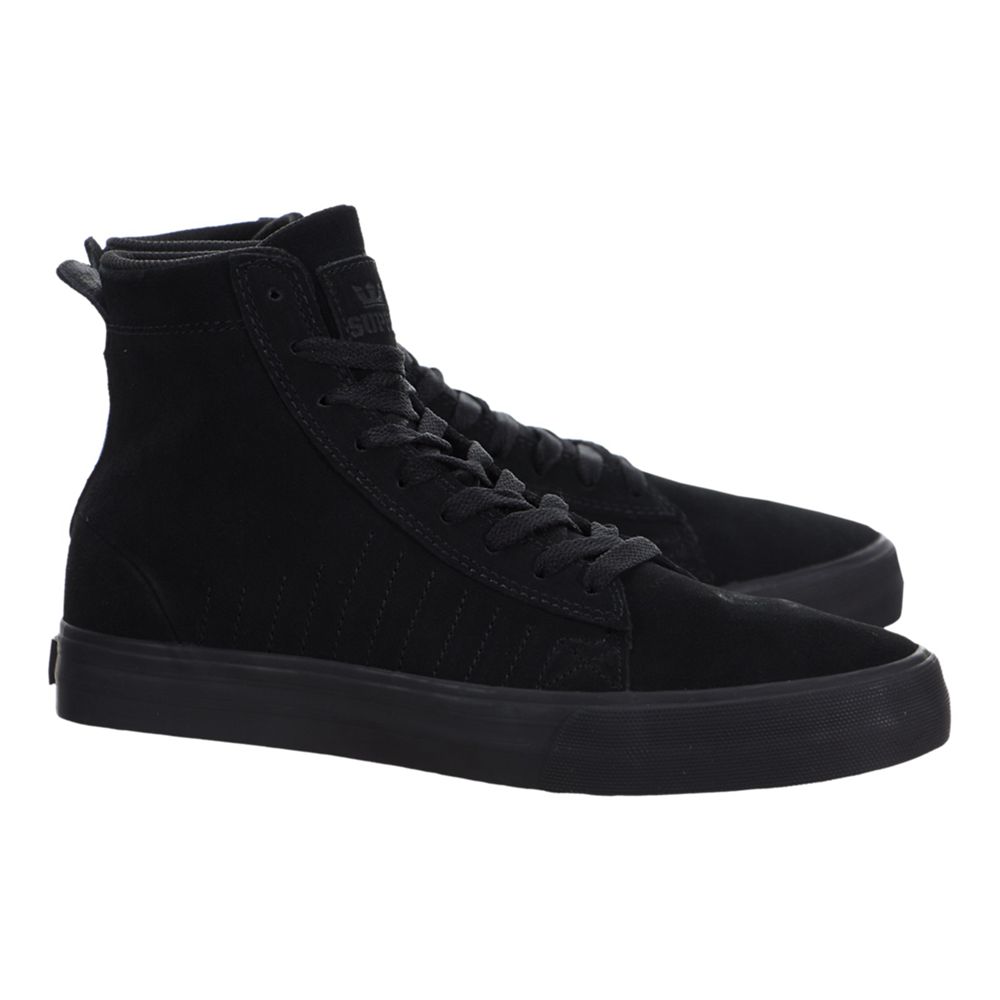 Baskets Montantes Supra Belmont High Noir Black/Black Homme | BXR-02339875